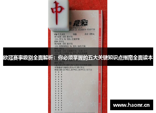 欧冠赛事级别全面解析：你必须掌握的五大关键知识点指南全面读本